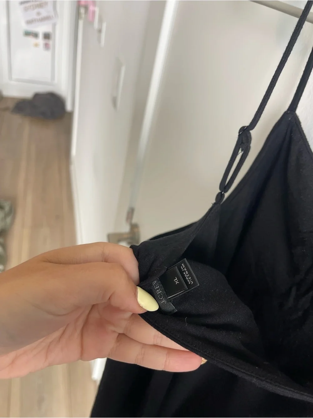 J Crew Soft  Black Spaghetti Strap Women's Tank Top